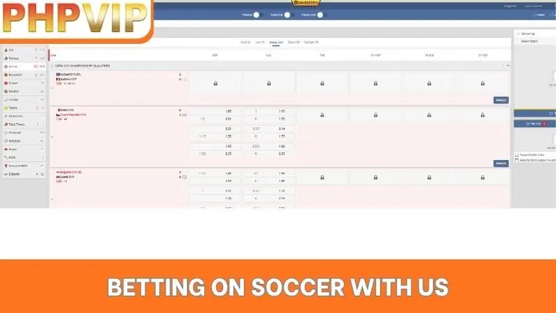 Betting on soccer with us