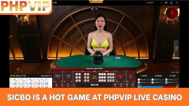 Sicbo is a hot game at PHPVIP live casino