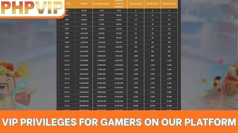 VIP privileges for gamers on our platform