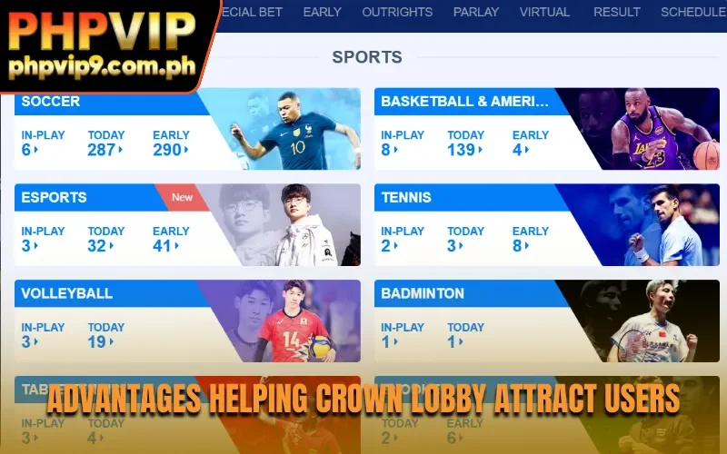 Advantages helping Crown lobby attract users