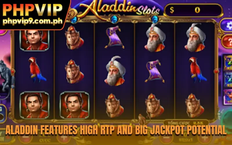 Aladdin features high RTP and big jackpot potential