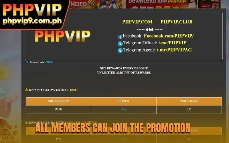 All members can join the promotion