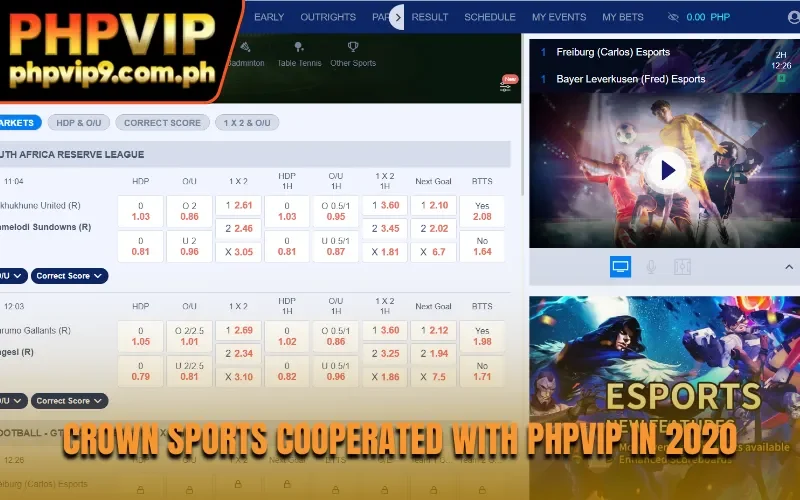 Crown Sports cooperated with PHPVIP in 2020