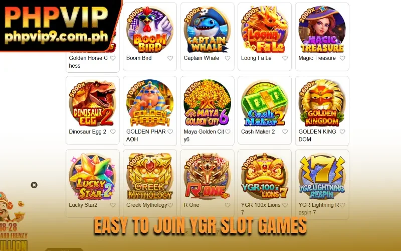 Easy to join YGR slot games