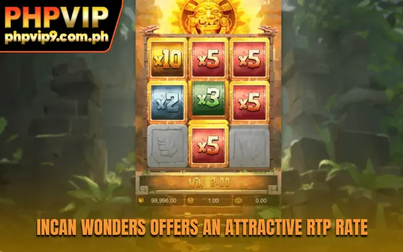 Incan Wonders offers an attractive RTP rate