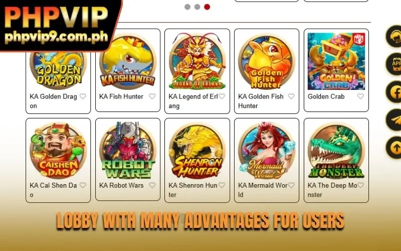 Lobby with many advantages for users