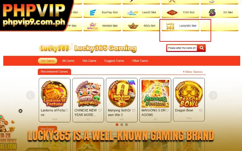 Lucky365 is a well-known gaming brand