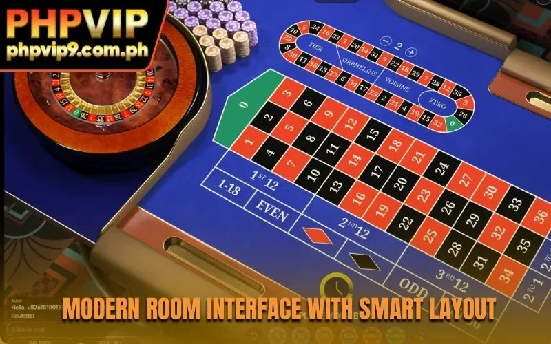 Modern room interface with smart layout