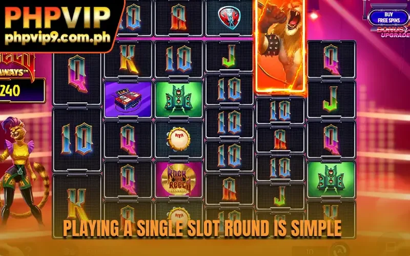 Playing a single slot round is simple