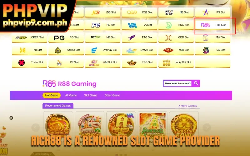 Rich88 is a renowned slot game provider