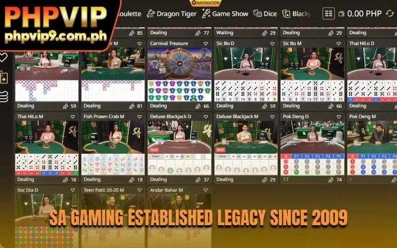 SA Gaming Established Legacy since 2009