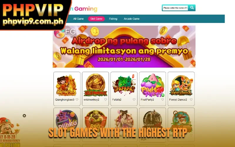 Slot games with the highest RTP