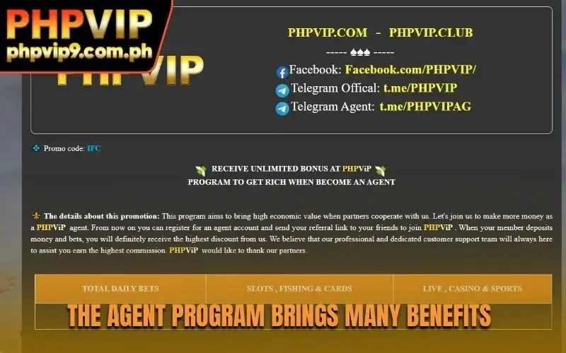 The agent program brings many benefits