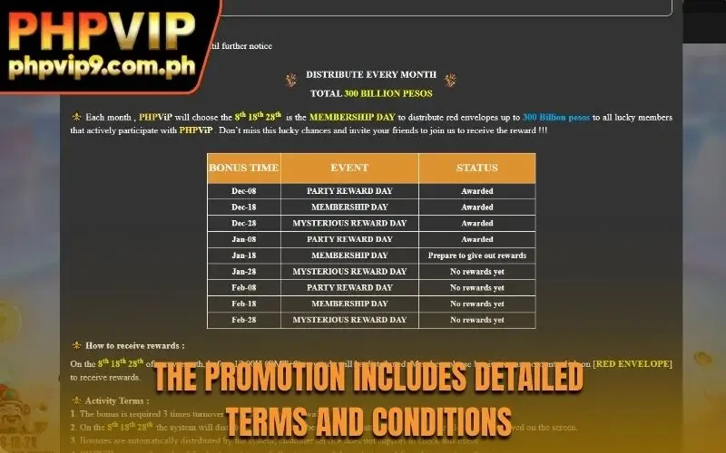 The promotion includes detailed terms and conditions