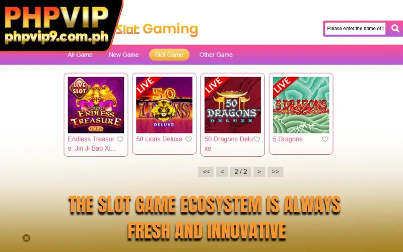 The slot game ecosystem is always fresh and innovative