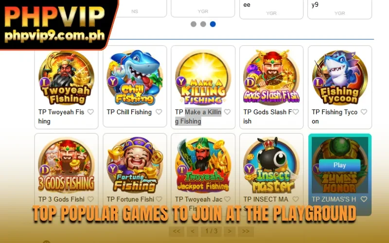 TOP popular games to join at the playground