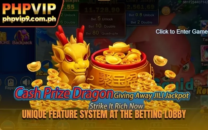 Unique feature system at the betting lobby