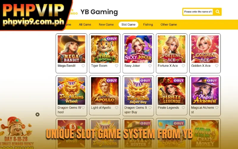 Unique slot game system from YB