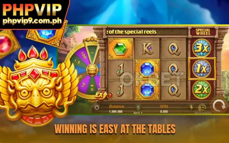 Winning is easy at the tables