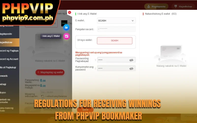 Regulations for receiving winnings from PHPVIP bookmaker
